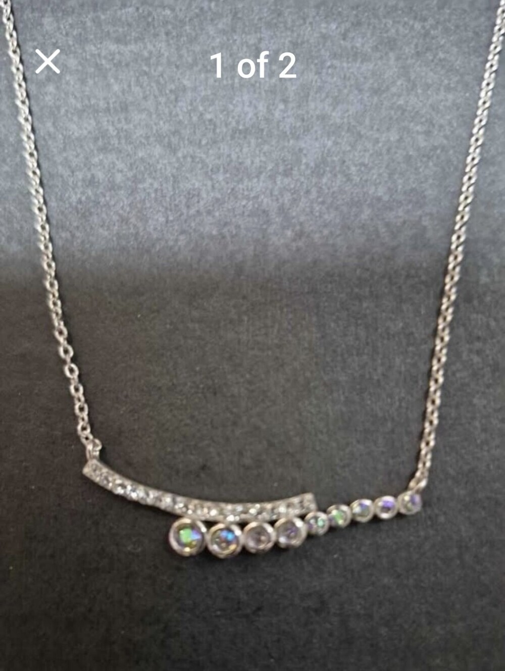STERLING & SWAROVSKI ALEXANDRITE NECKLACE